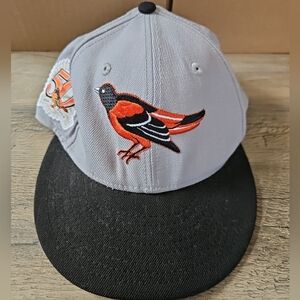 Baltimore Orioles 50th Anniversary Gray 59fifty Fitted Hat Cap Size 7 (55.8cm)